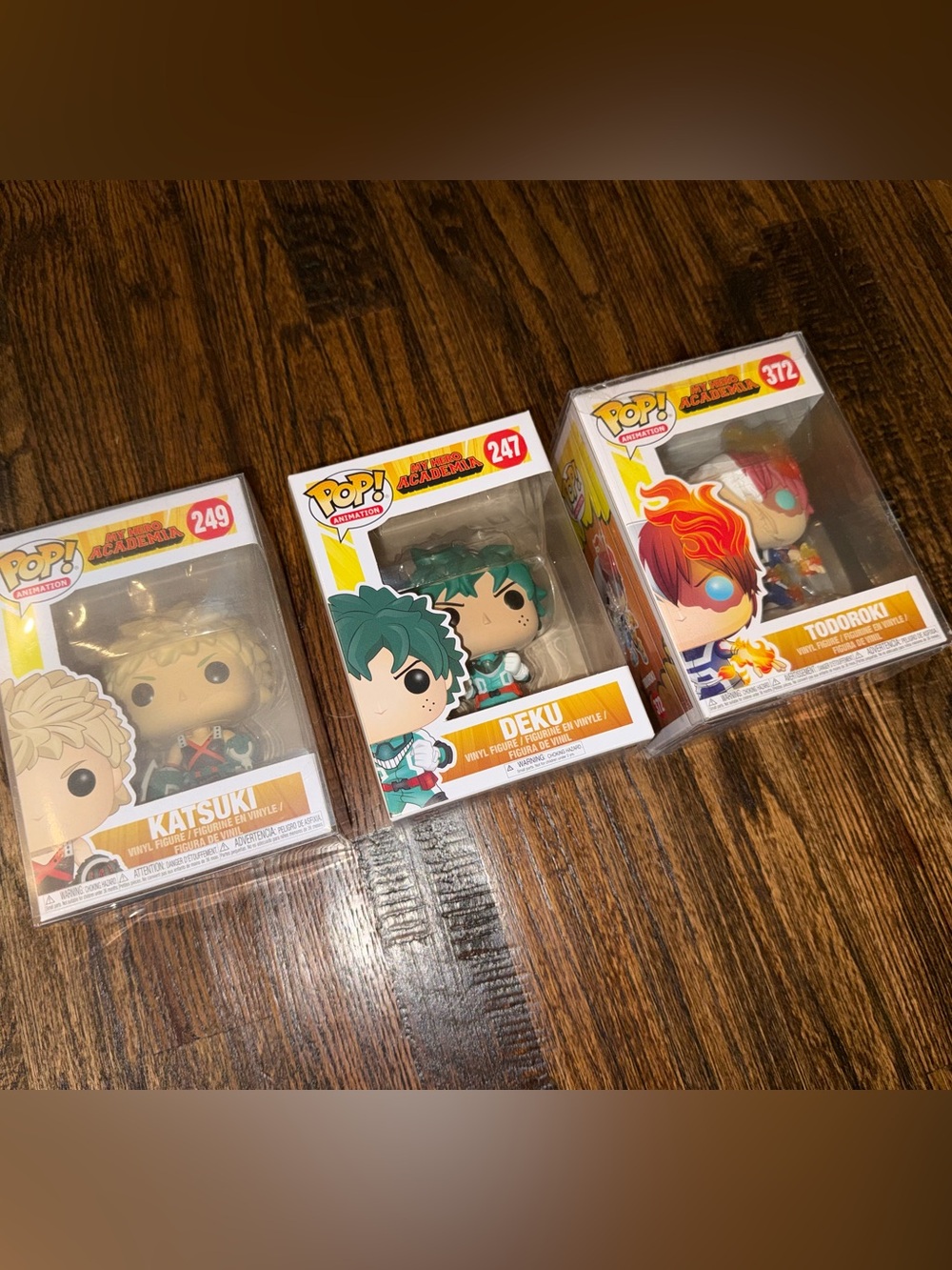 NEW BUNDLE My Hero Academia Funko! Pop: Deku 247, Katsuki 249, Todoroki 372